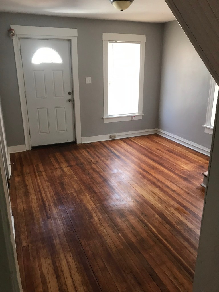 living area with door leading to outside